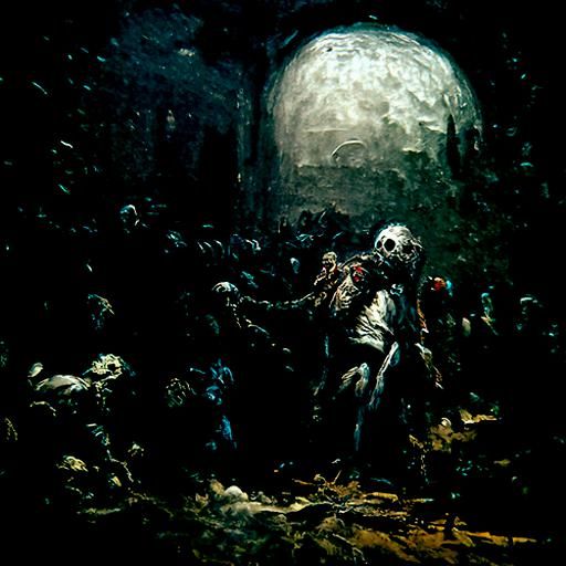 Zombie Horror in the Style of Gustave Doré