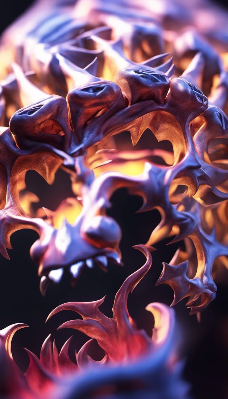 Purple Rose-Gold Monster #14