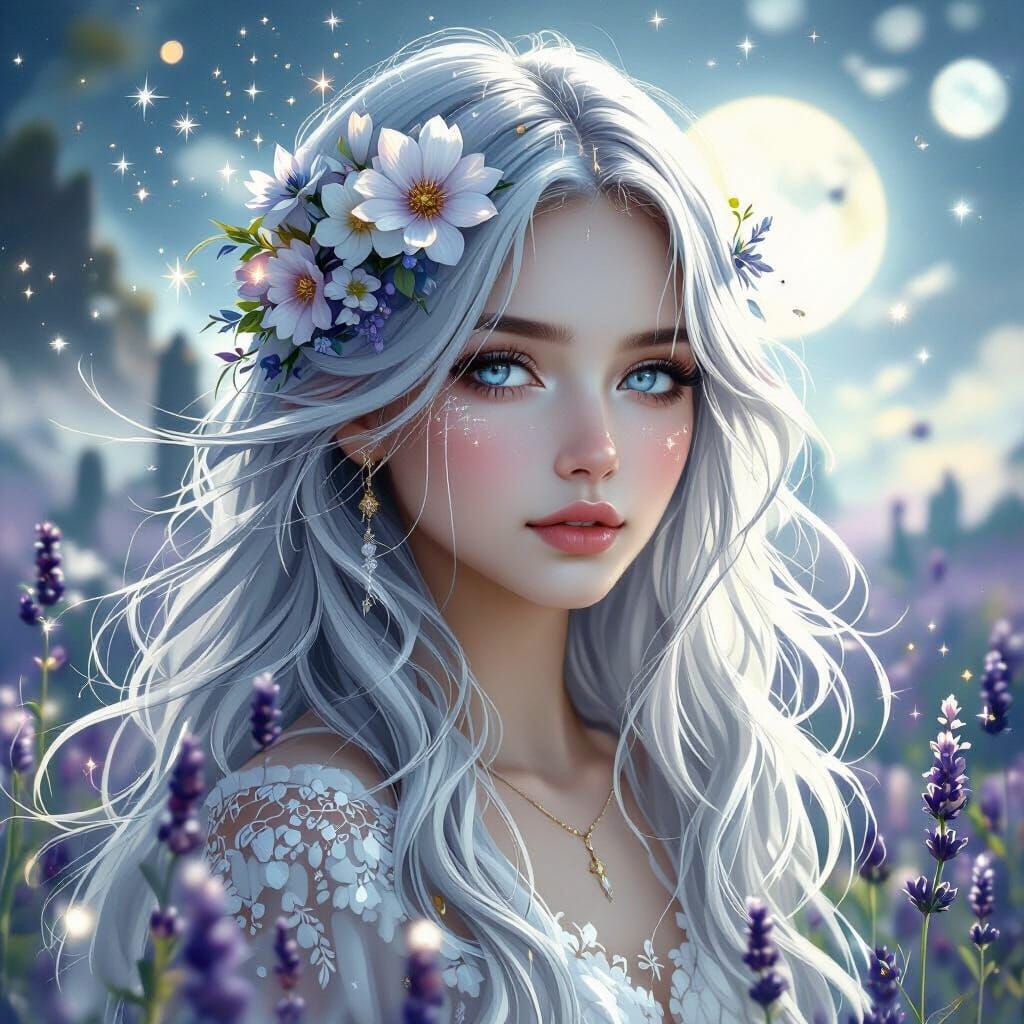 Ethereal Portrait in Impressionistic Style