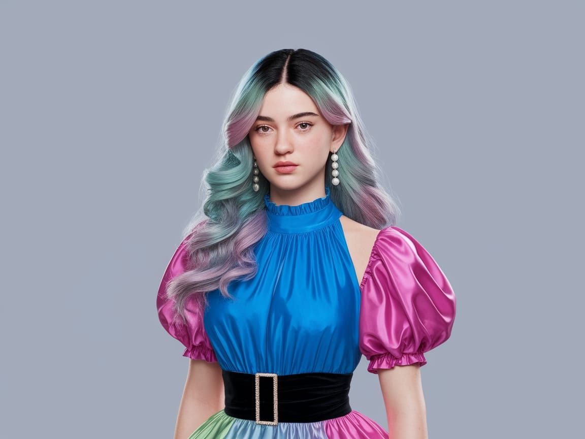 Pastel Ombre Portrait in Fantasy Illustration Style