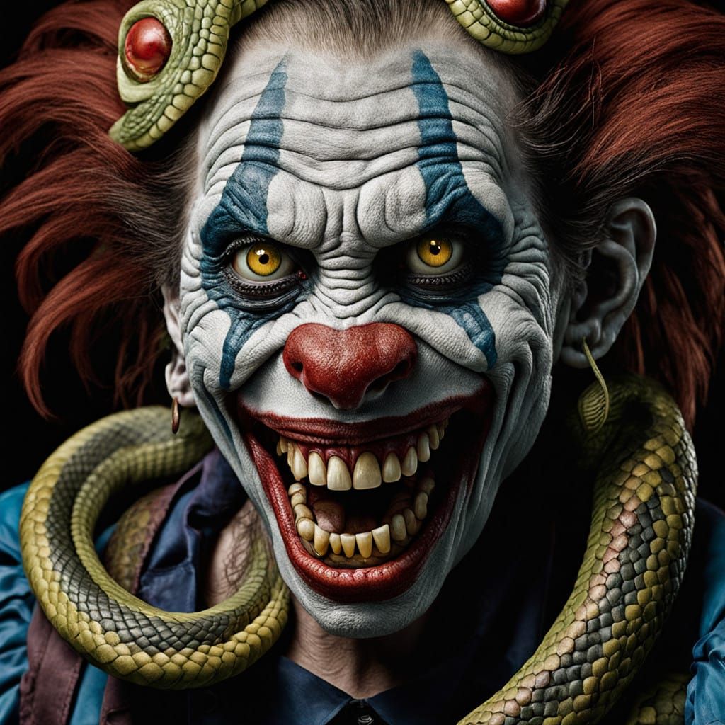 Cyberpunk Horror Portrait of a Female Zombie Monkey Monster ...