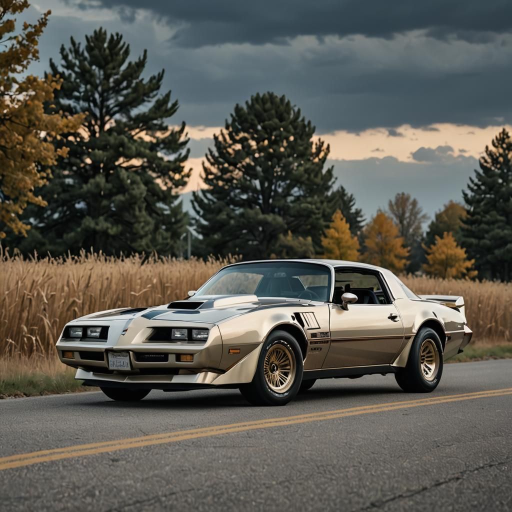 Detailed 1982 Pontiac Trans Am as Album Art