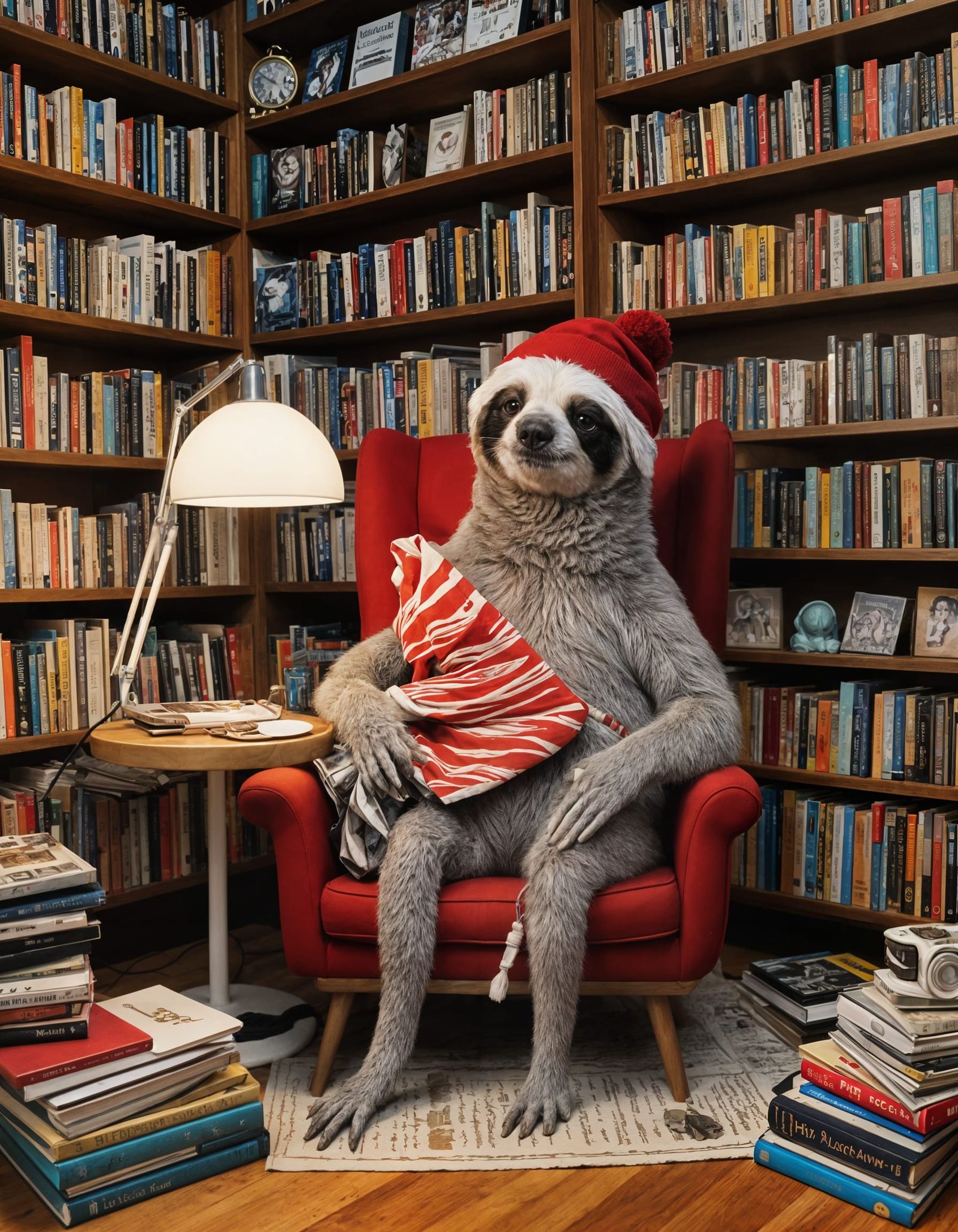 Surreal Manga Scene in Monochrome Ink Drawing Style