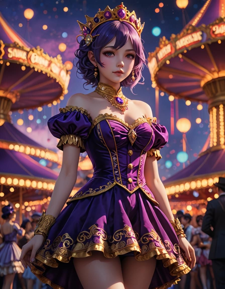 Velvet Circus Costume in Anime Art Style