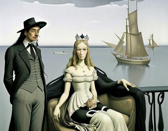 Surrealist Dreamscape Inspired by Dalí and Magritte