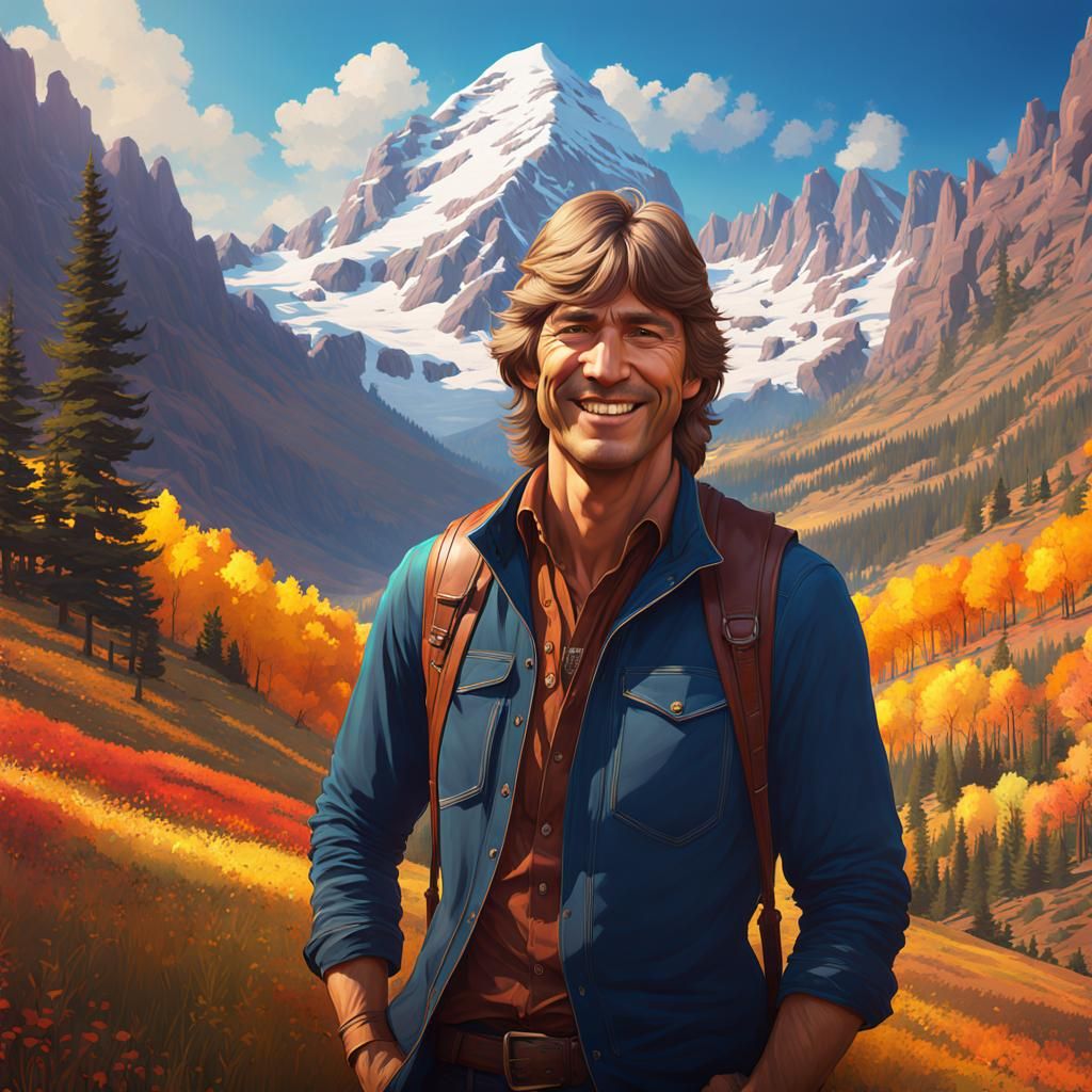 Smiling Man in Denver Mountains, Detailed Portrait