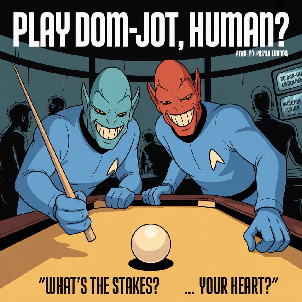 Nausicaans Play Dom-Jot in Grungy Sci-Fi Bar