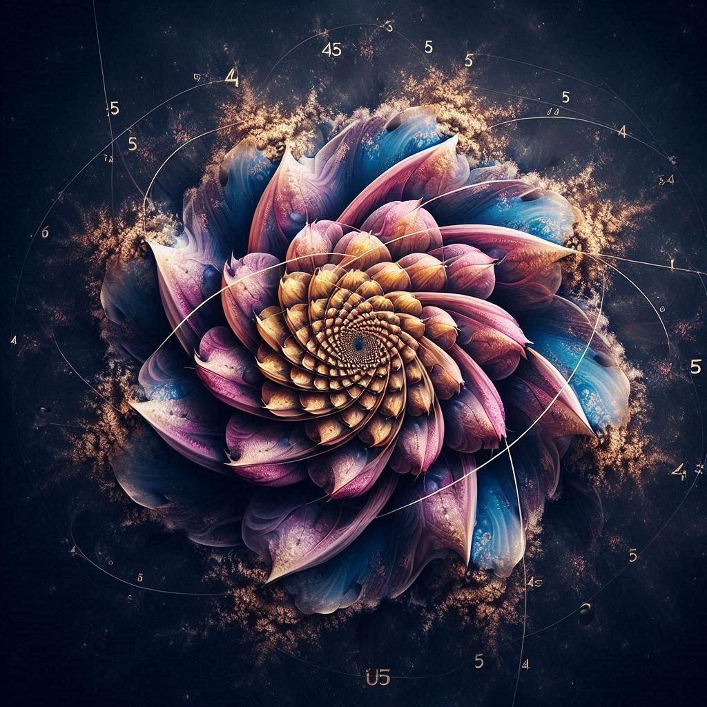 Minimalist Starscape with Numerals in Digital Art