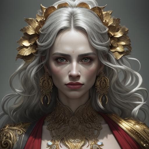 Cinematic Portrait with Vibrant Colors and Gold Accents