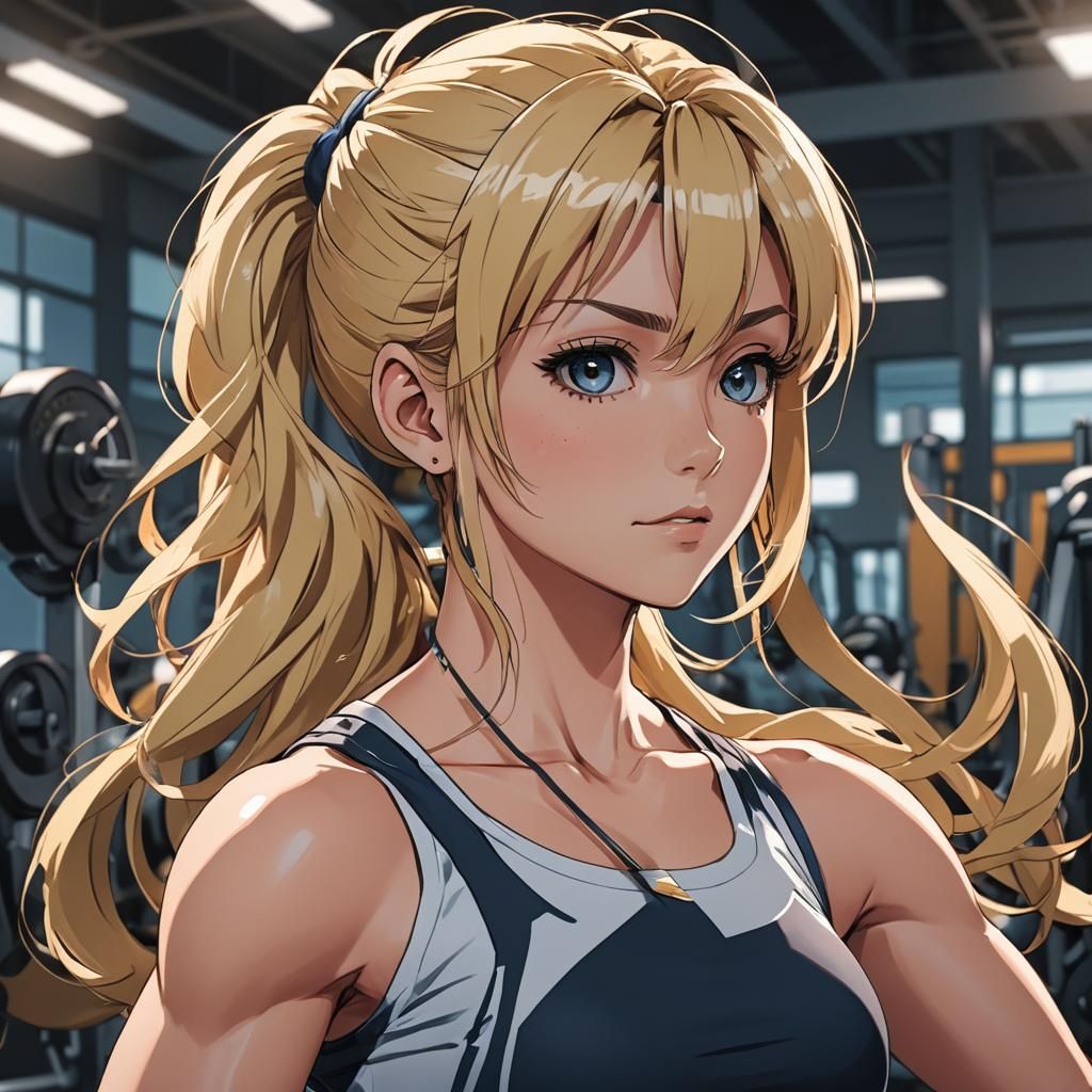 Blonde gym girl!