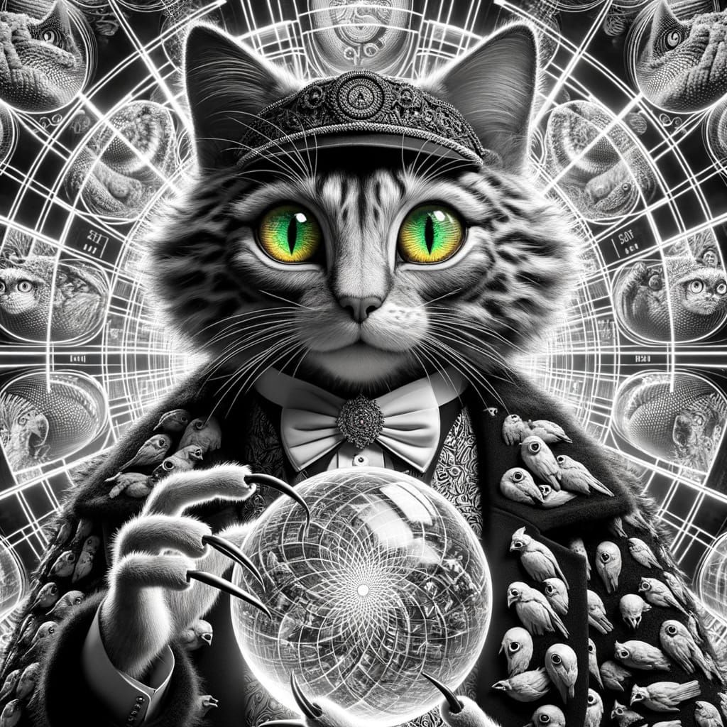 Monochrome Feline Rescuer in Haitian Attire Reveals Hidden W...