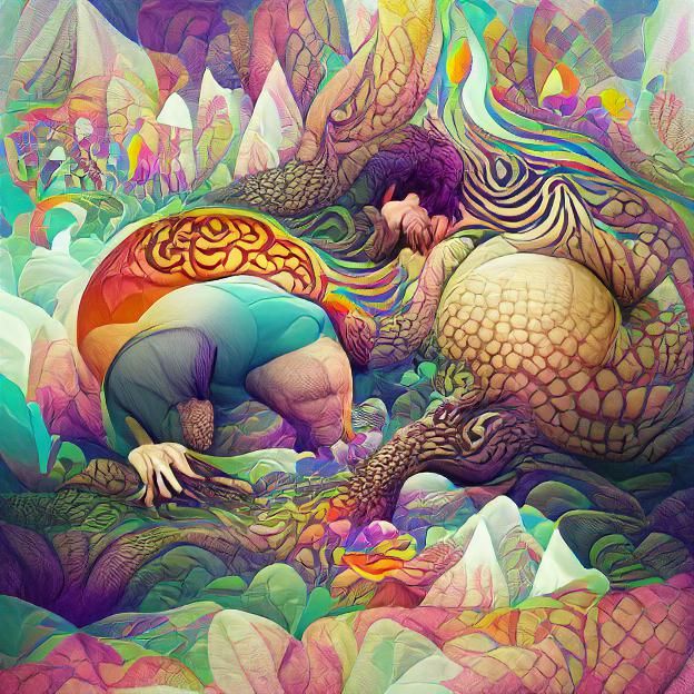 Psychedelic Resilience: A Fantasy Illustration of Change