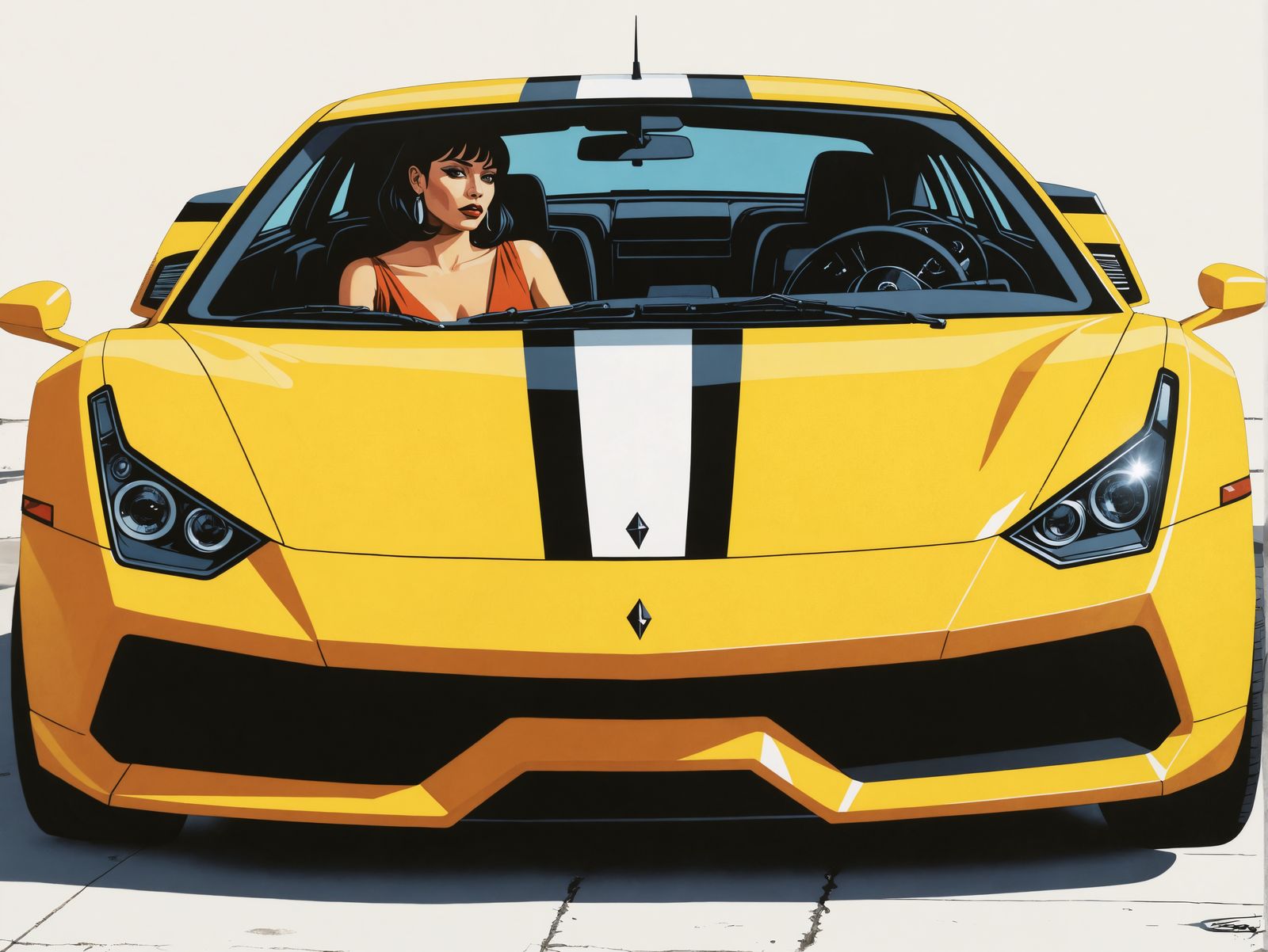 Pop Art Retrofuturism Fusion: Graffiti Anime Art Deco