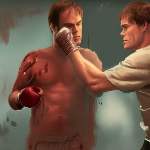 Ted Bundy punching Dexter Morgan