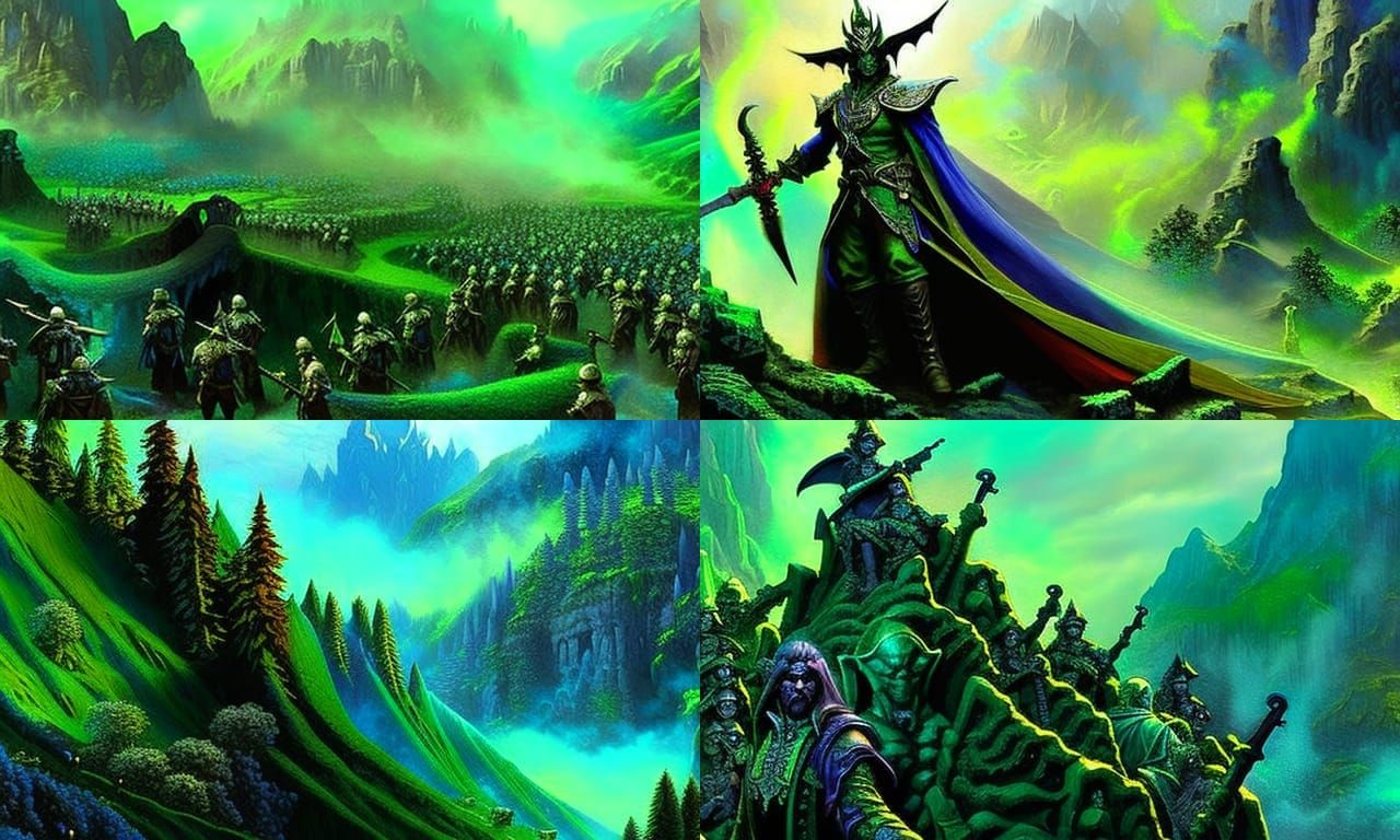 Demonic Army in Ethereal Fantasy Style