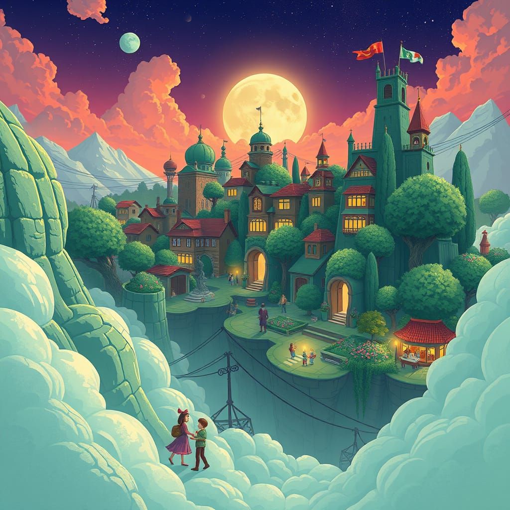 Utopian World of Indultalia: A Hyperrealistic Vision