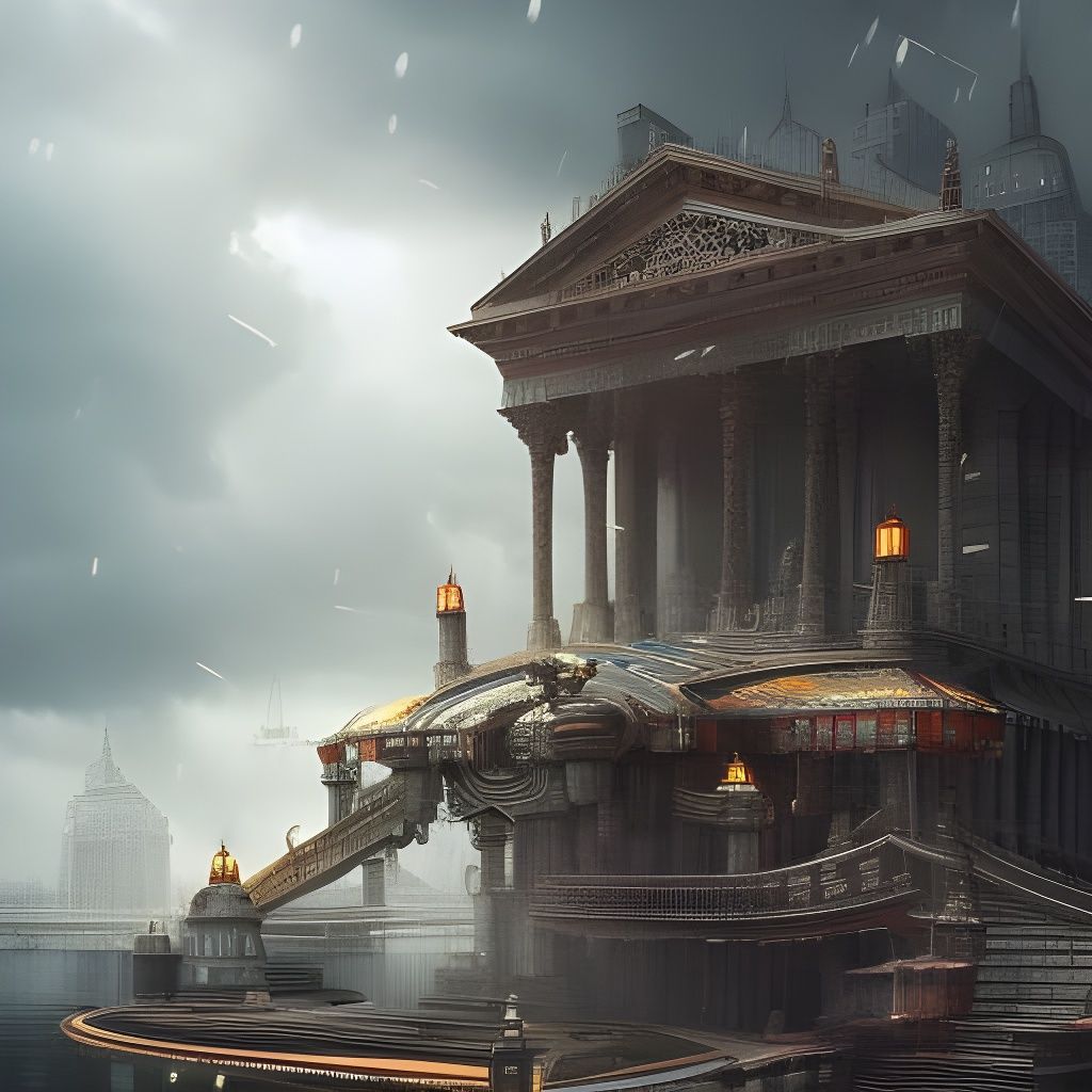 Temple on the Sea: Epic Digital Matte Painting