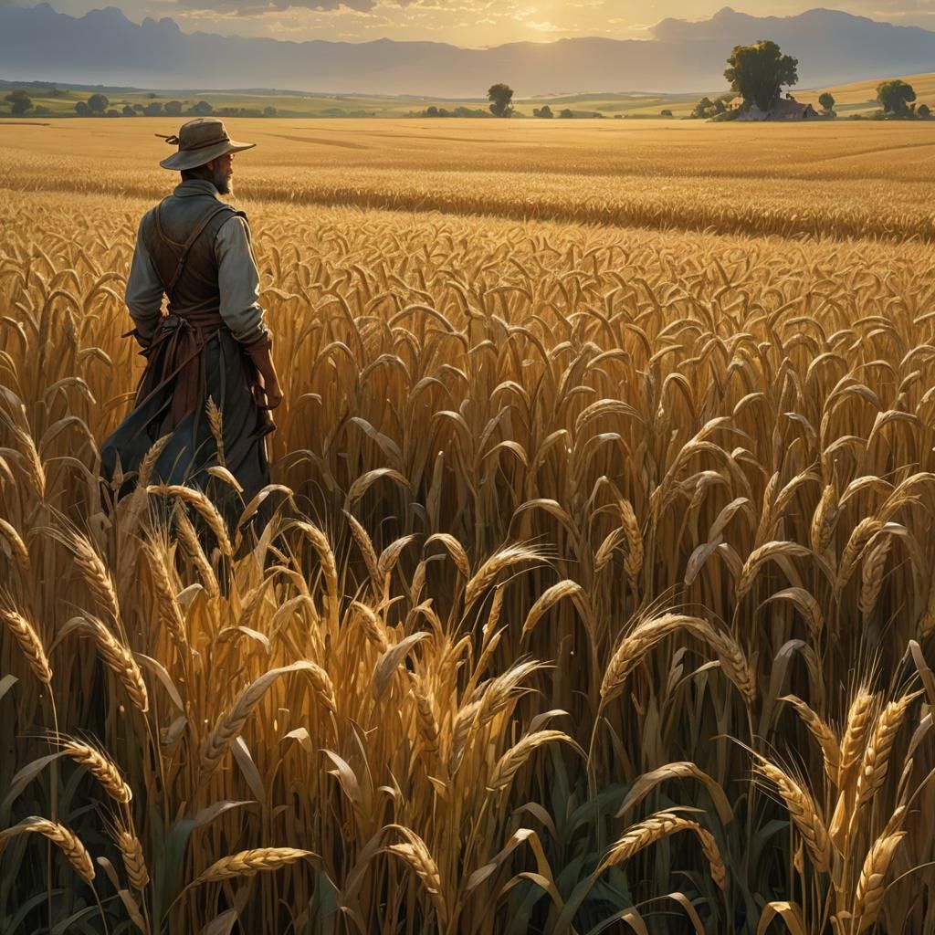 Golden Wheat Field at Harvest Time