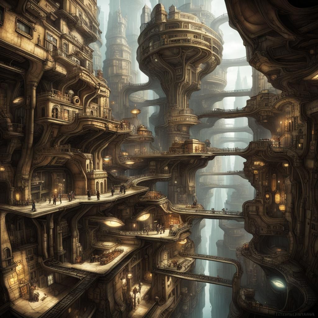Steampunk Underground City Folds In On Itself