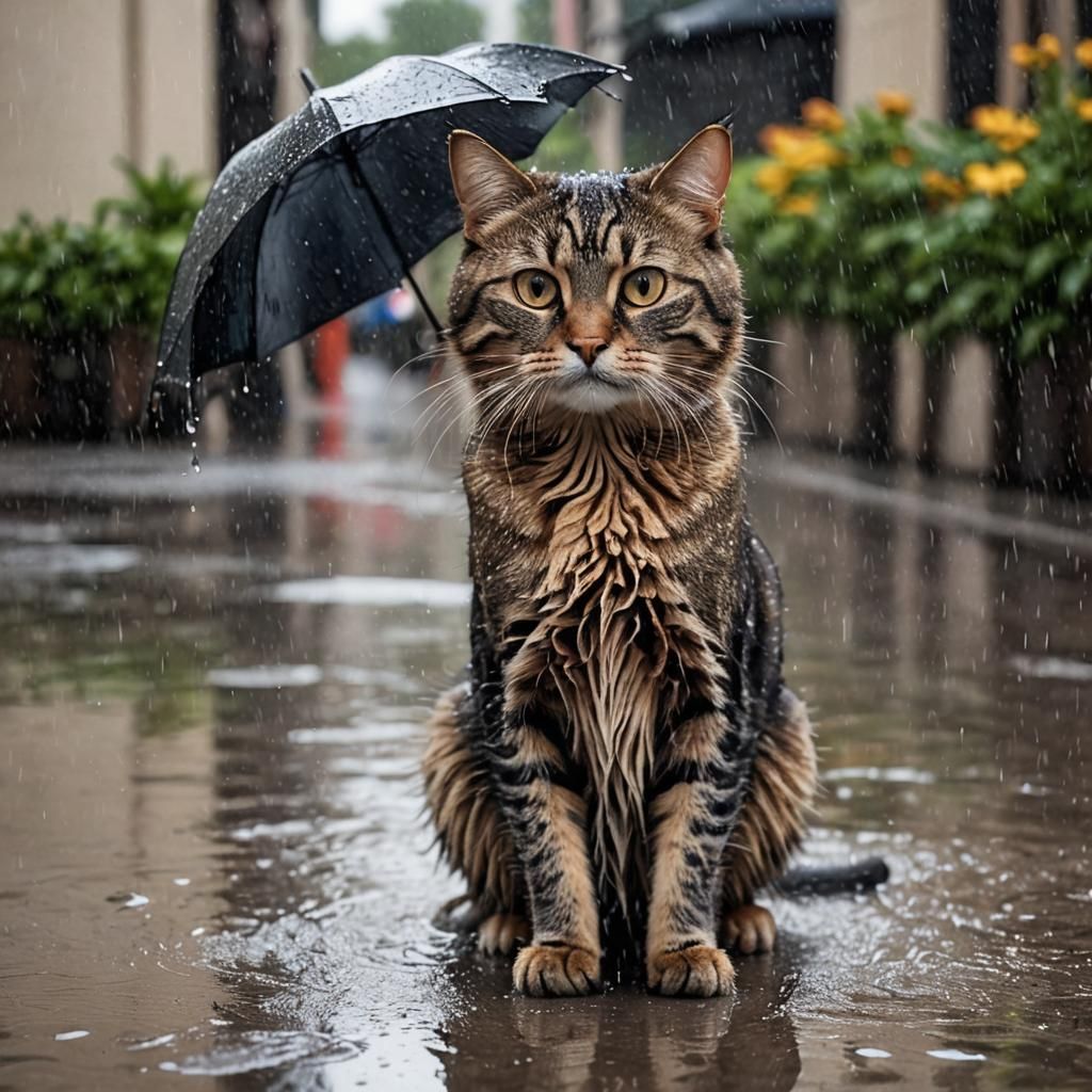 Cat in the Rain: An AI Interpretation