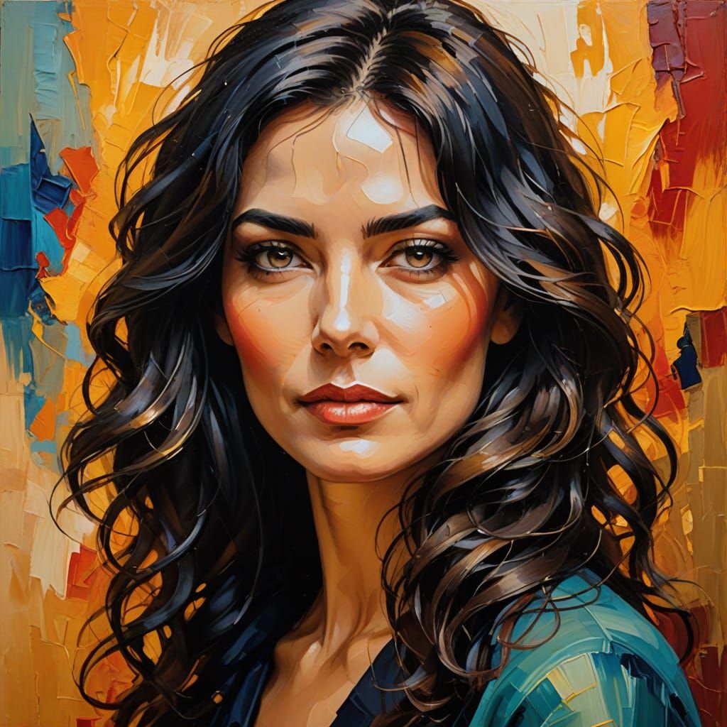 Elegant Woman in Golden Light