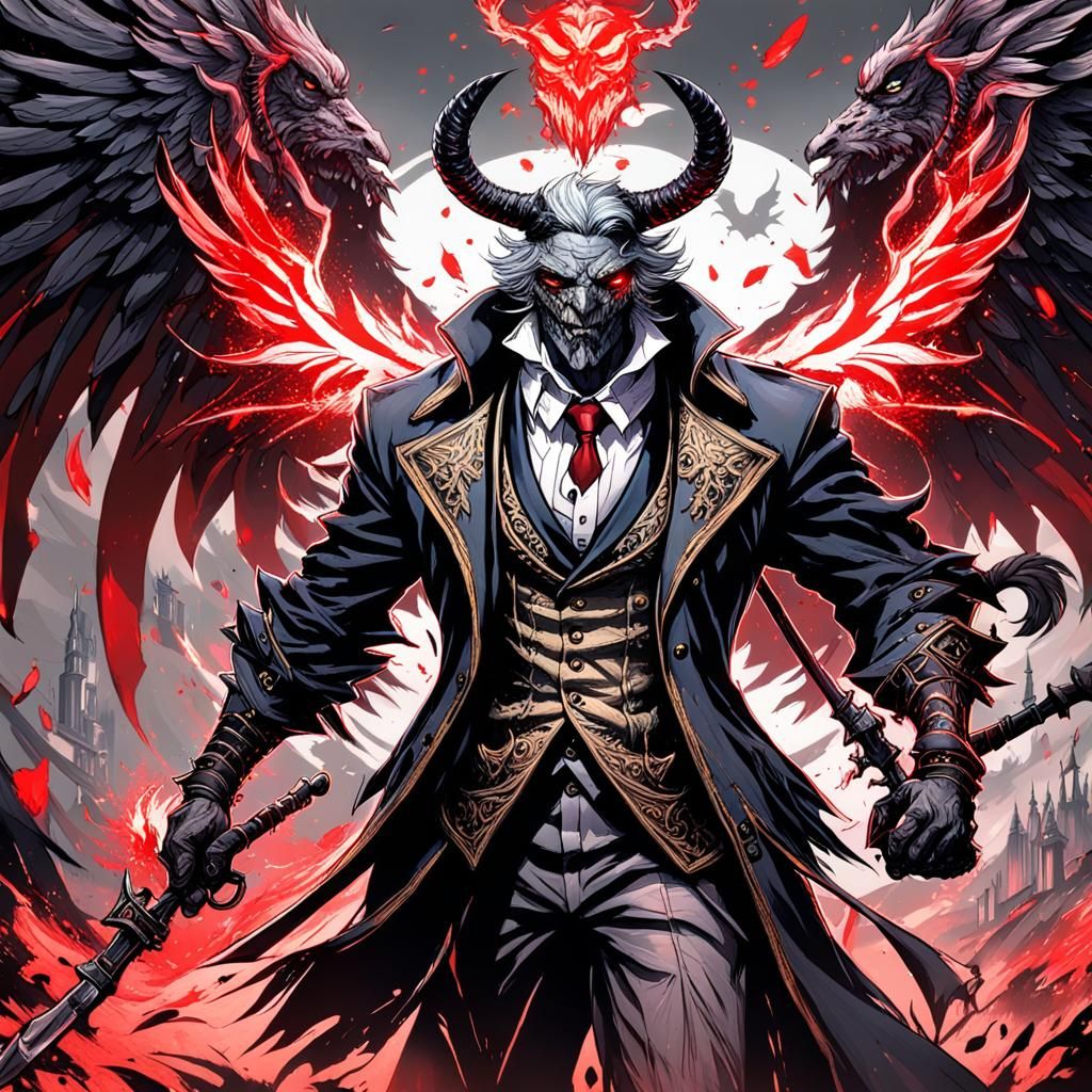 Victorian Warrior Fusion: Bloodborne Hunter, Arsene, Minotau...