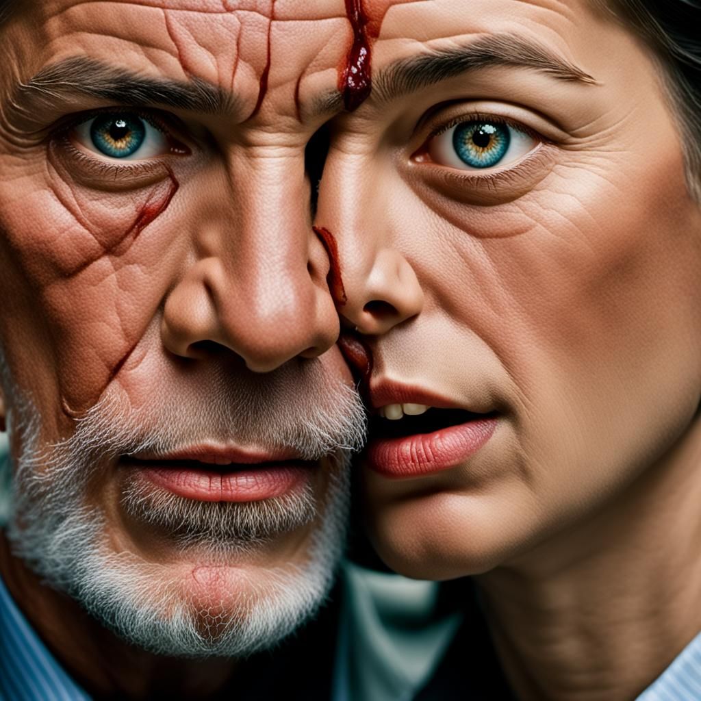 Professional Close-Up Portrait with Bokeh Lighting