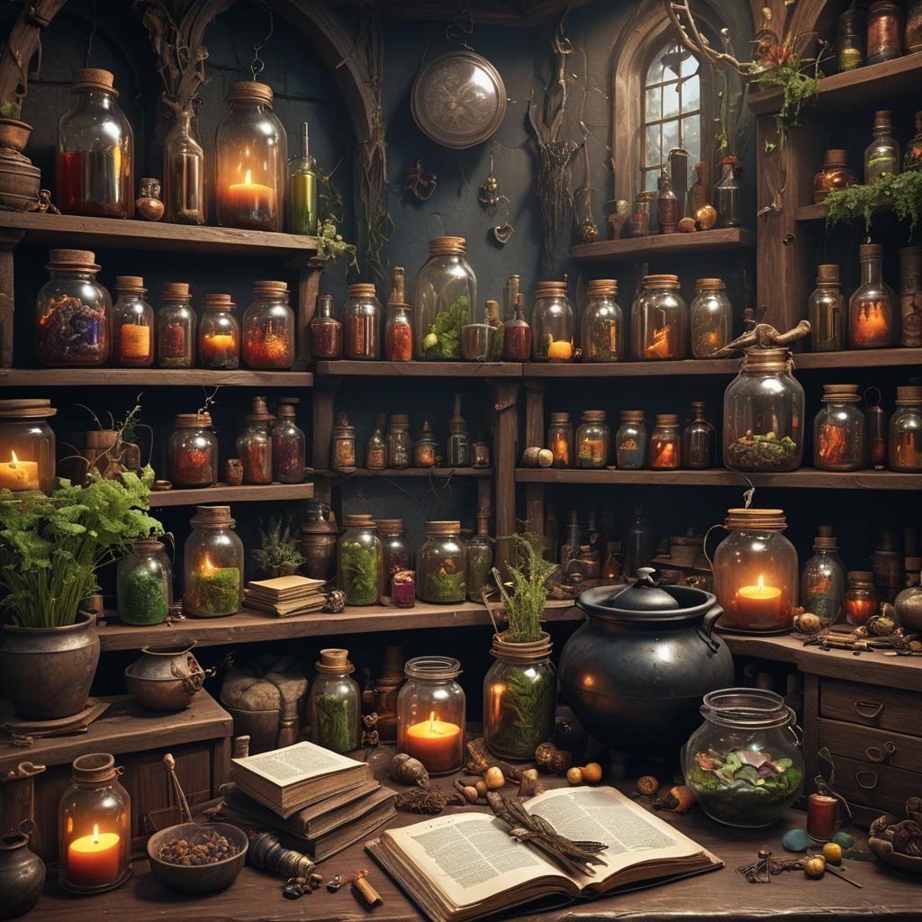 Enchanting Witch's Lair with Magical Ingredients