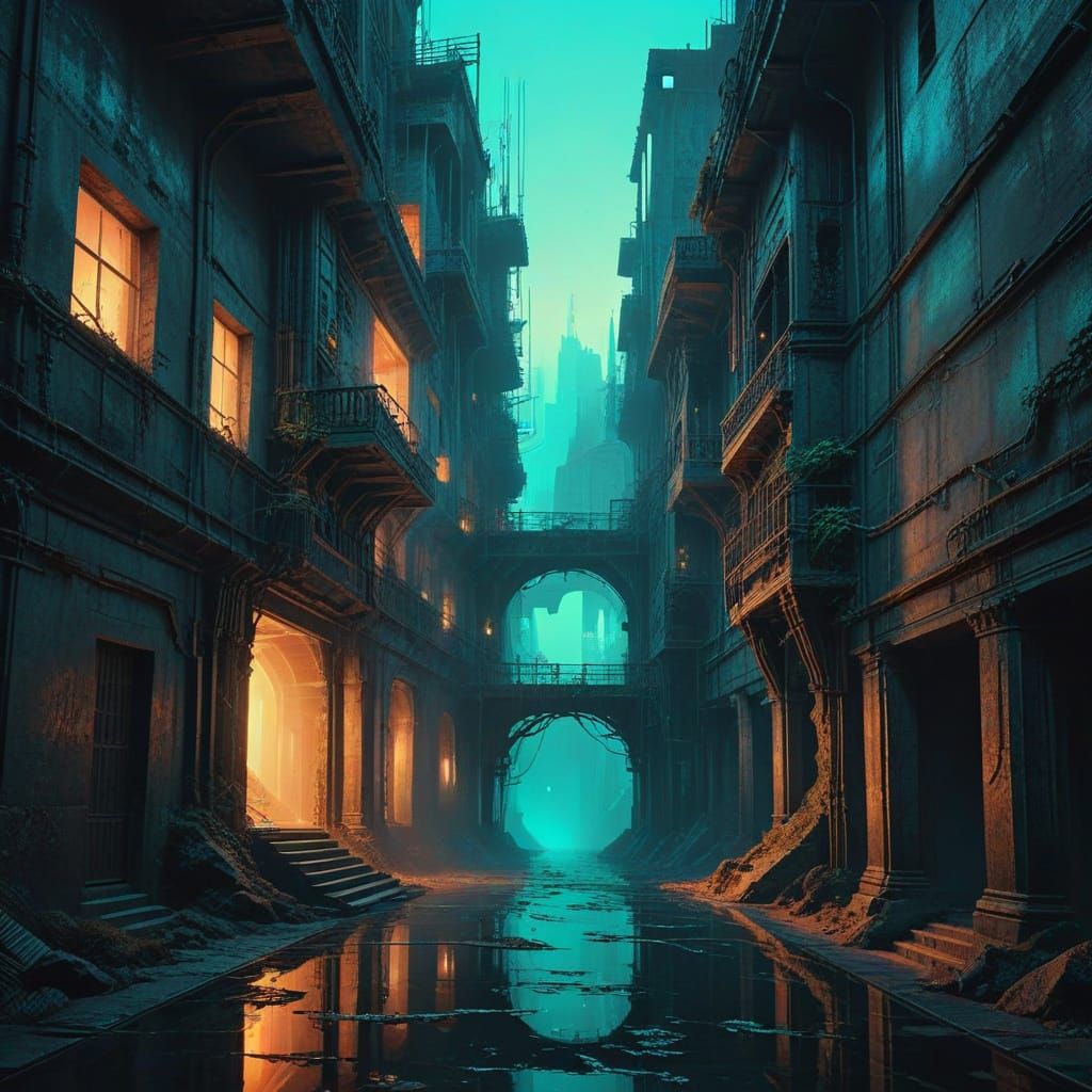 Fractured Mask Unveils Shifting Cityscape in Hyperrealistic ...