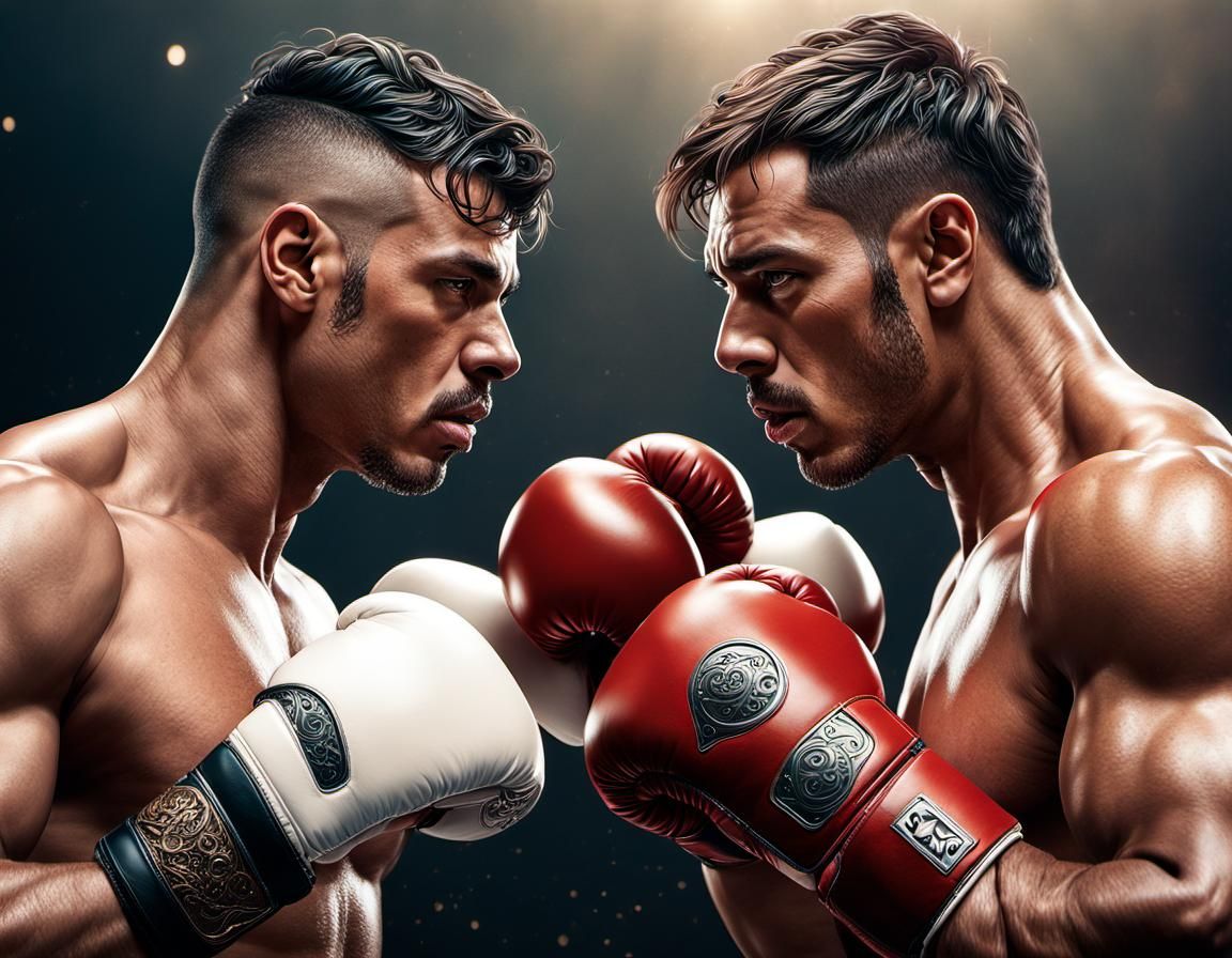 Boxers in Fantasy Realism Digital Art