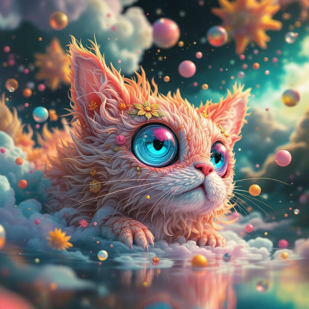 Kaleidoscopic Smozbogler Chipigorf in Vaporwave Style