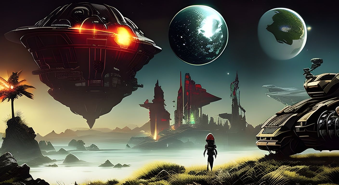 Planet Zebes Digital Art in Watercolor Style