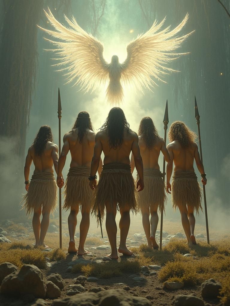 Prehistoric Warriors in Ethereal Light, Inspired by Fantasy ...