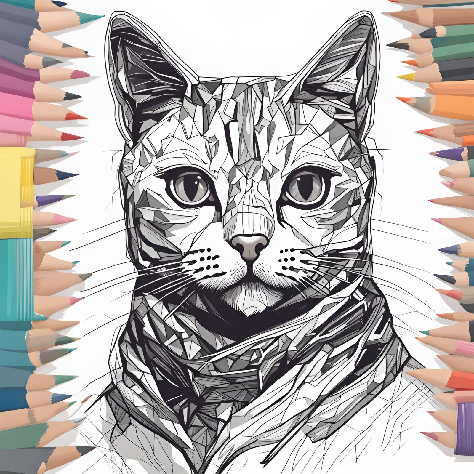 AI Generated Cat Drawing