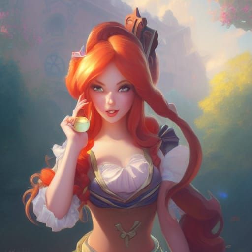 Charming Anime Portrait in Storybook Style