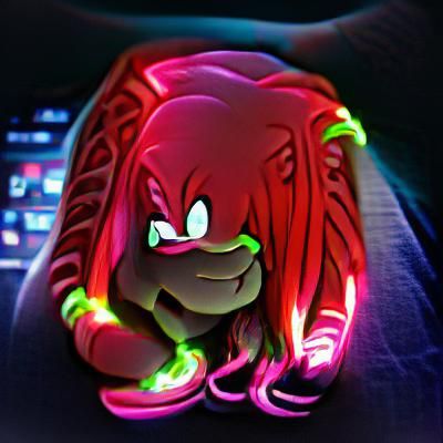 Knuckles the Echidna: Stylized Digital Art
