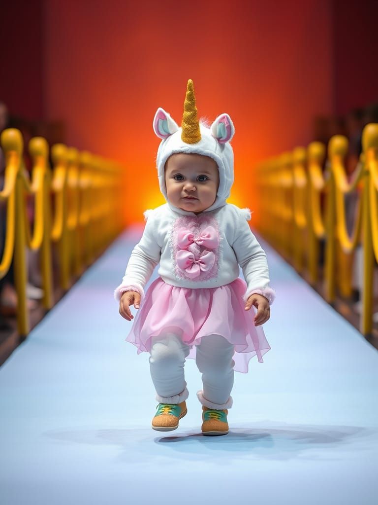 Baby Unicorn on Rainbow Runway