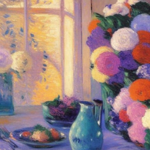 Still Life Table as Oil Painting