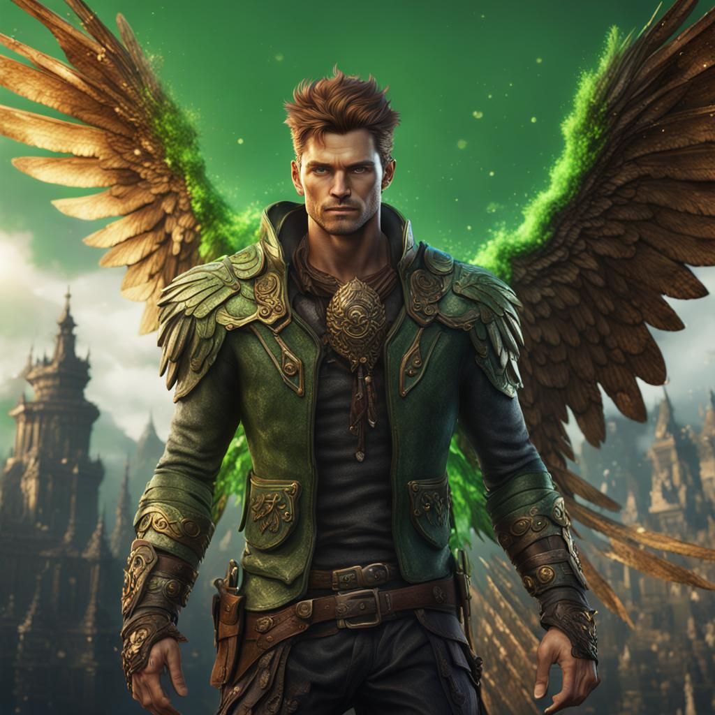 Hawk-Man Hybrid: Fantasy Concept Art in 8K