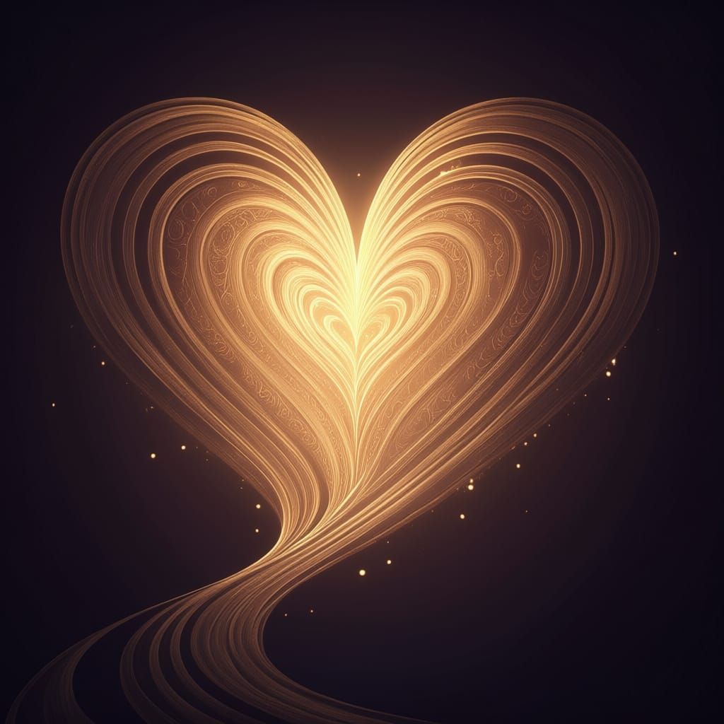 Ethereal Heart Fills Eyes in Fantasy Mist