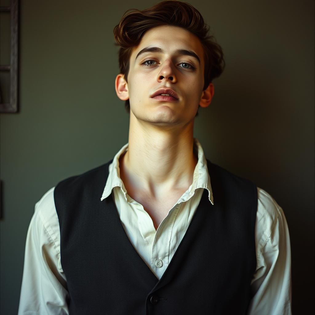 Surreal Portrait of an Androgynous Young Man