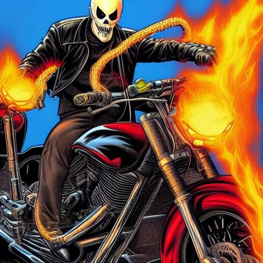 Ghost Rider Comic Book Art by Brooks and Mumford