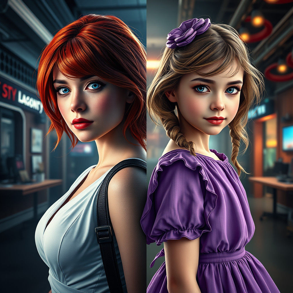 Split Portrait: Spy Disguised at Movie Studio