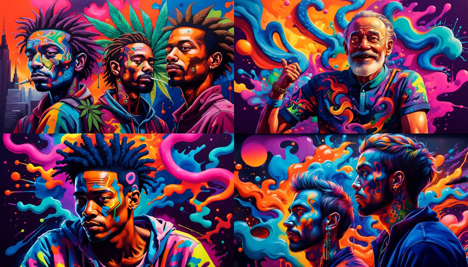 Colorful Graffiti Art in Polychromatic Splash Style