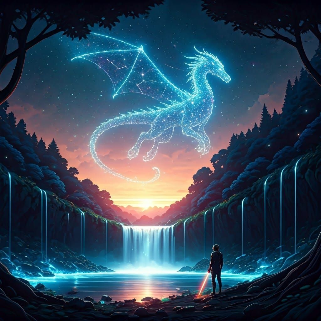 Celestial Stardust Dragon in Twilight Forest