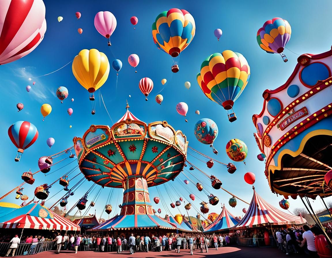 A Whimsical Carnival Scene