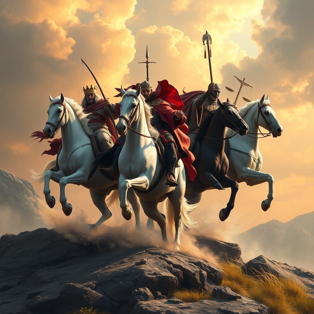 Conquerors of a Dystopian Future in a Fantastical Matte Pain...