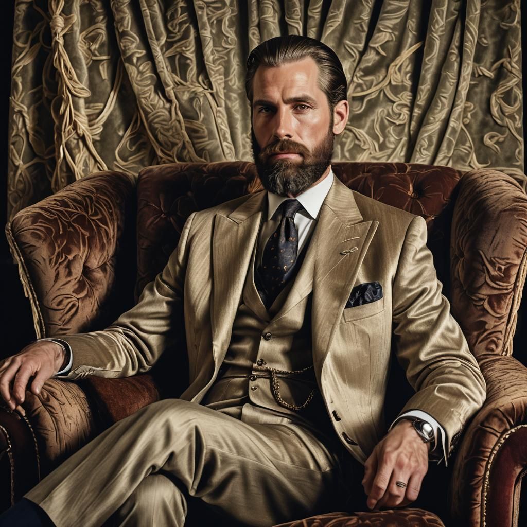 String Cheese Beard: A Hyperrealistic Portrait