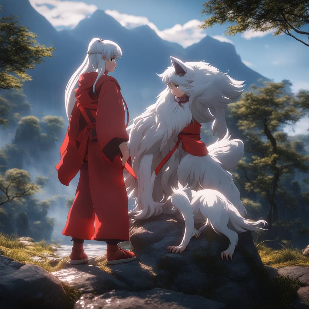 Inuyasha 3D Render with Cinematic Game Graphics