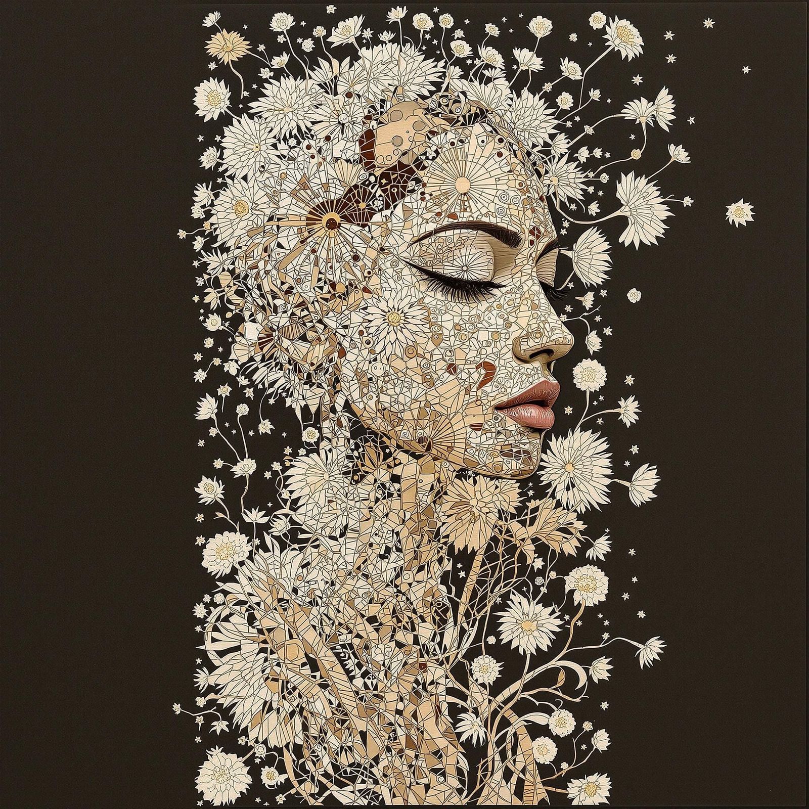 Surreal Ceramic Goddess Unveiled in Relief Technique Masterp...